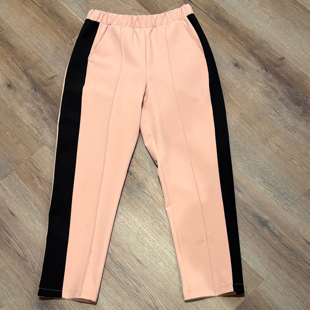 Zara Pink and Black Women's Pants